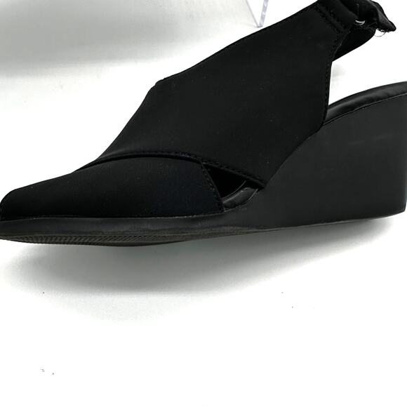 Bandolina wedge black comfy sandals size 10 Party  Casual - Picture 4 of 9